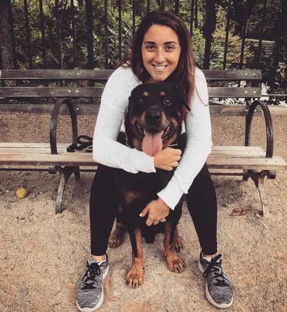 A Rottweiler snuggled his way into a woman's heart!